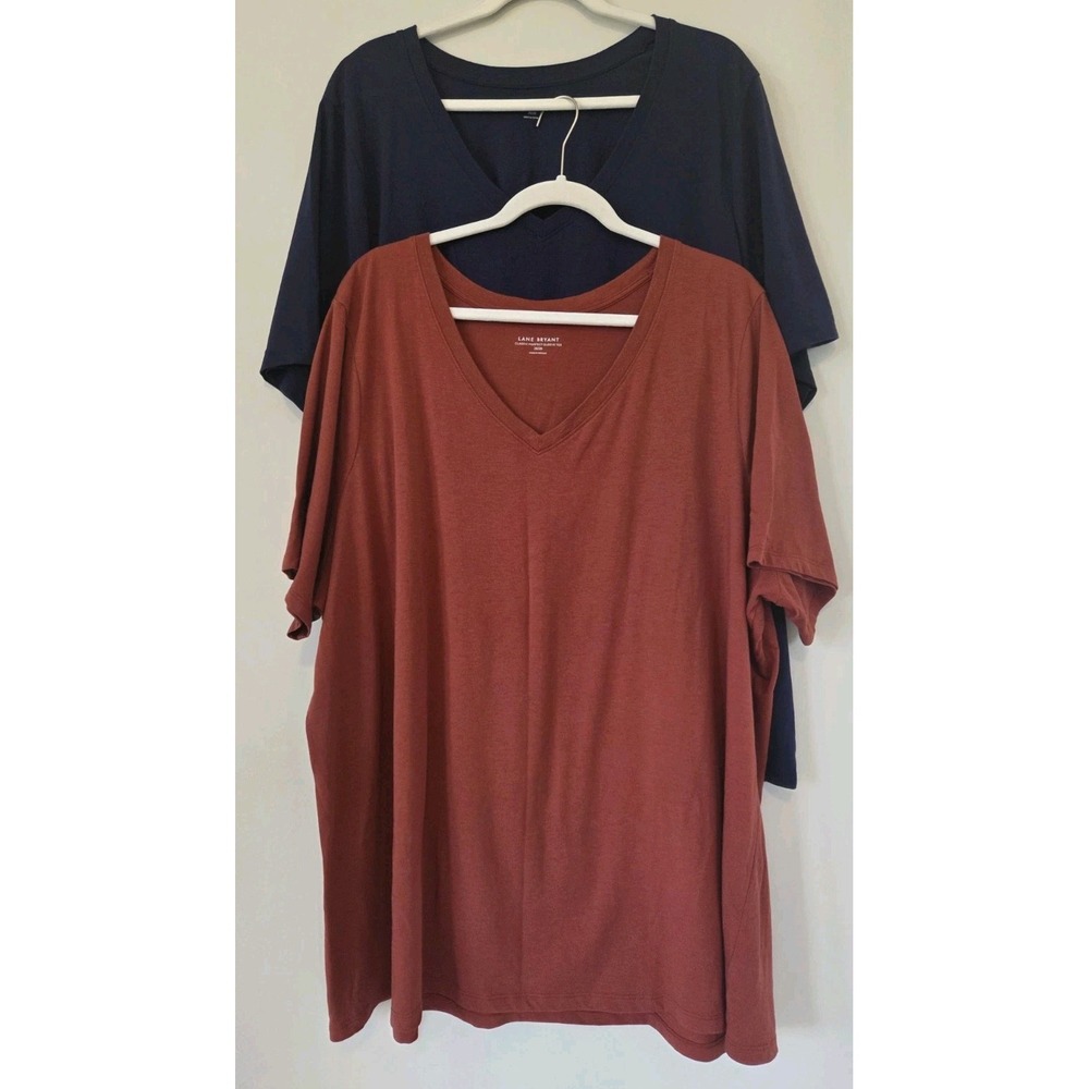 Lane Bryant Perfect Classic Sleeve T-ShirtSet of 2 Fall Colors Knit Size 26 28